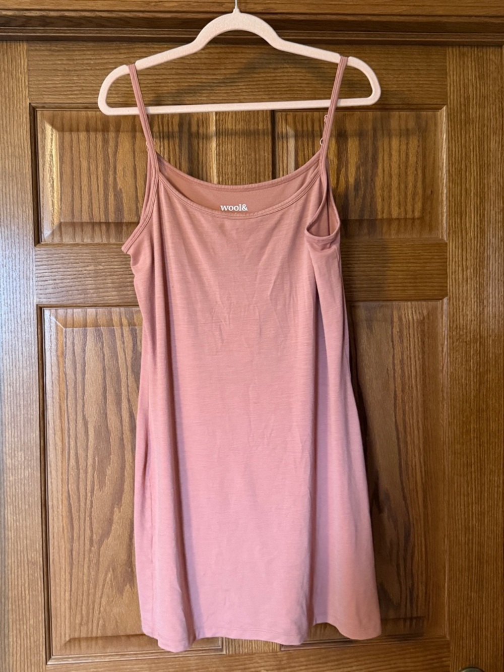 Wool& roam cami slip, large, vintage rose